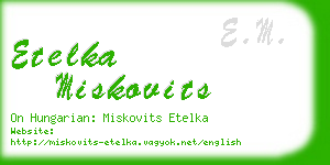 etelka miskovits business card